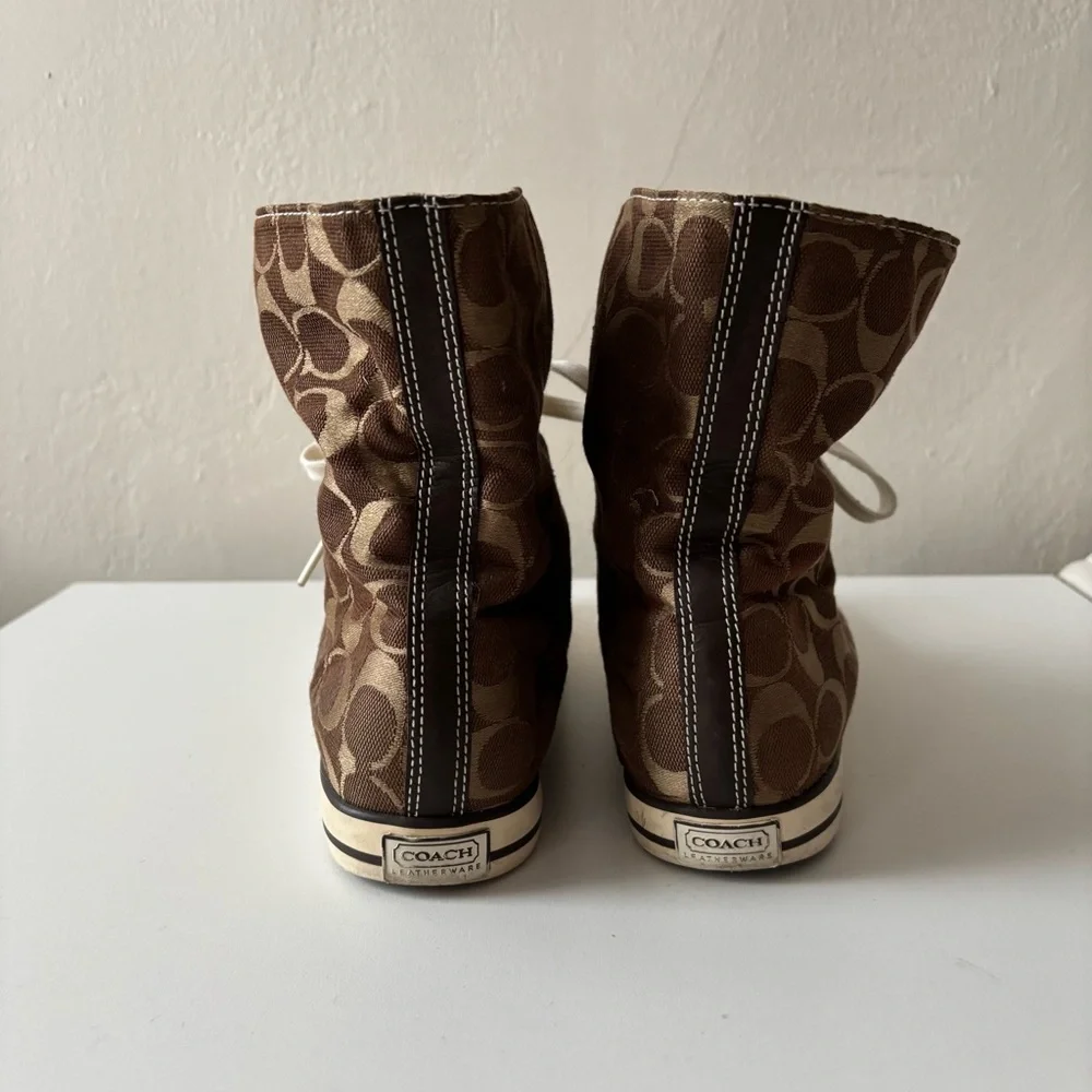 Coach Signature High-Top Sneakers - Picture 5 of 11